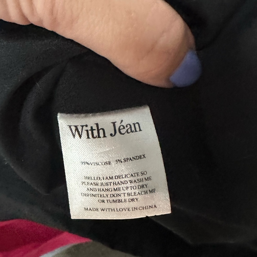 NWOT With Jean Louie Top Black S - Picture 5 of 6